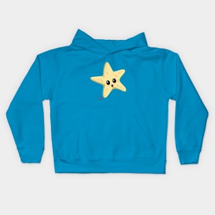 Cute comic starfish in kawaii Stile Kids Hoodie